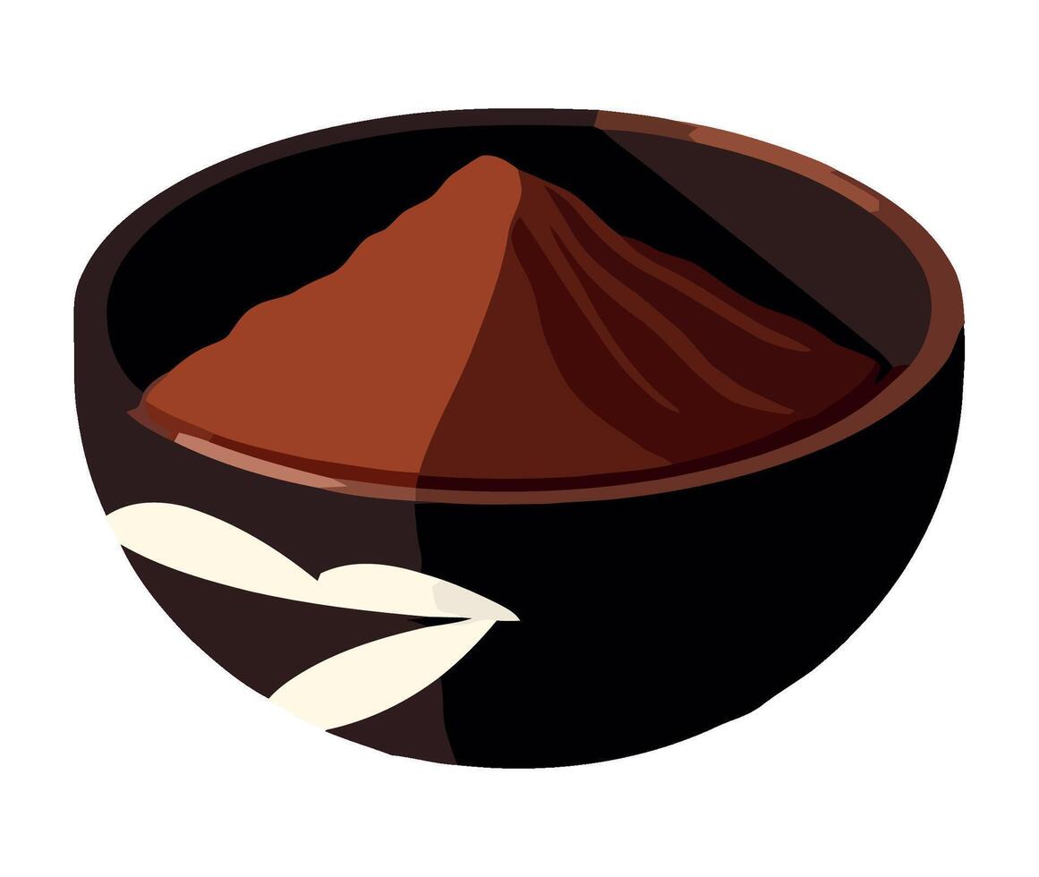 Fresh organic chocolate gourmet ingredients icon isolated vector