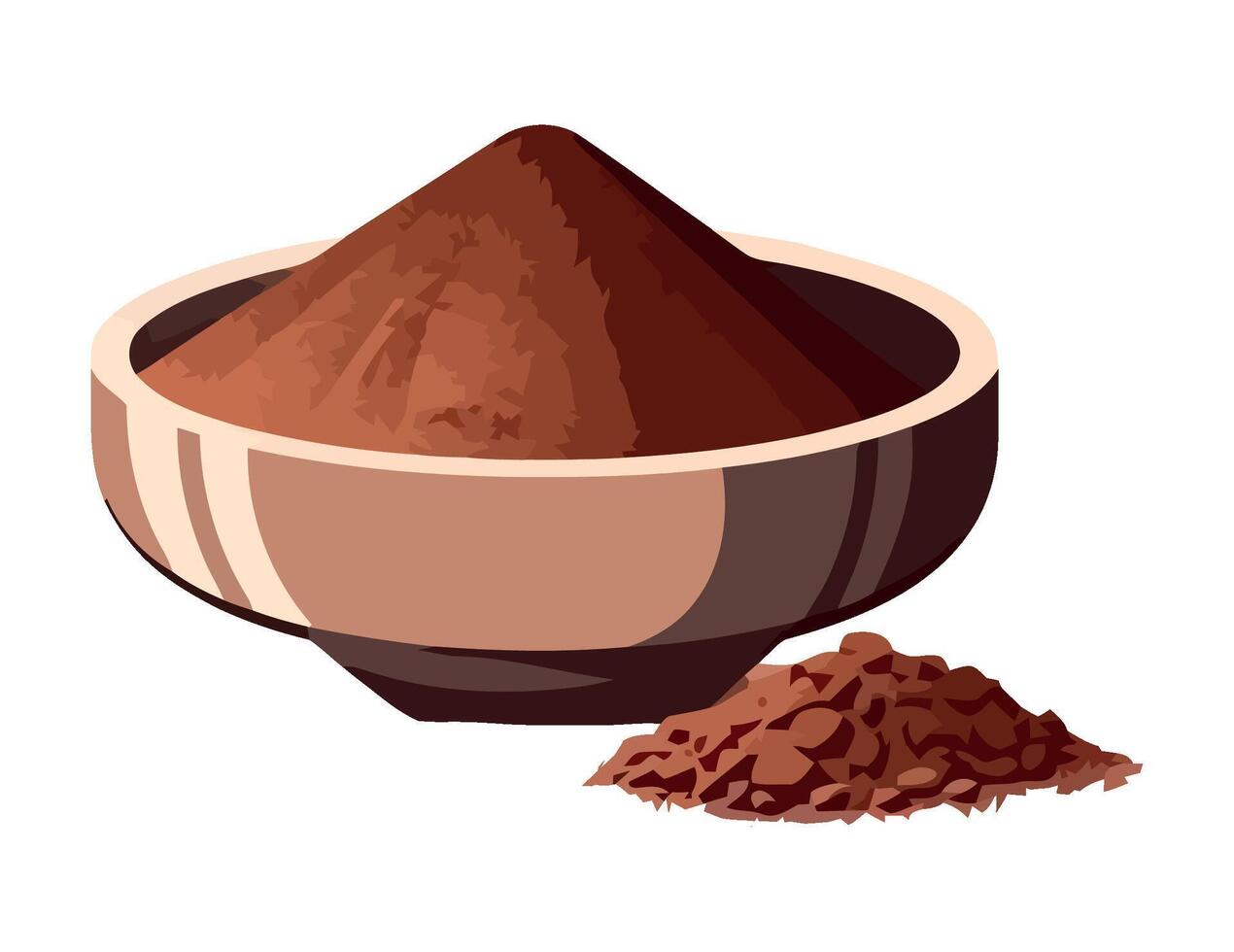 Healthy eating by fresh powder chocolate icon isolated vector