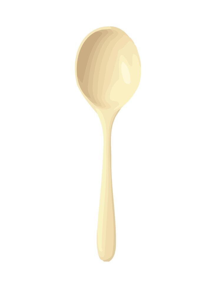 Wooden spoon cooking utensil design icon isolated vector
