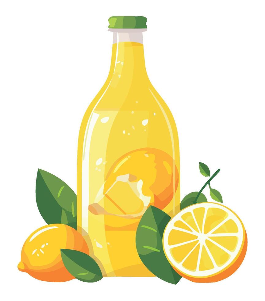 Juicy lemon drop cocktail, organic and refreshing icon isolated vector