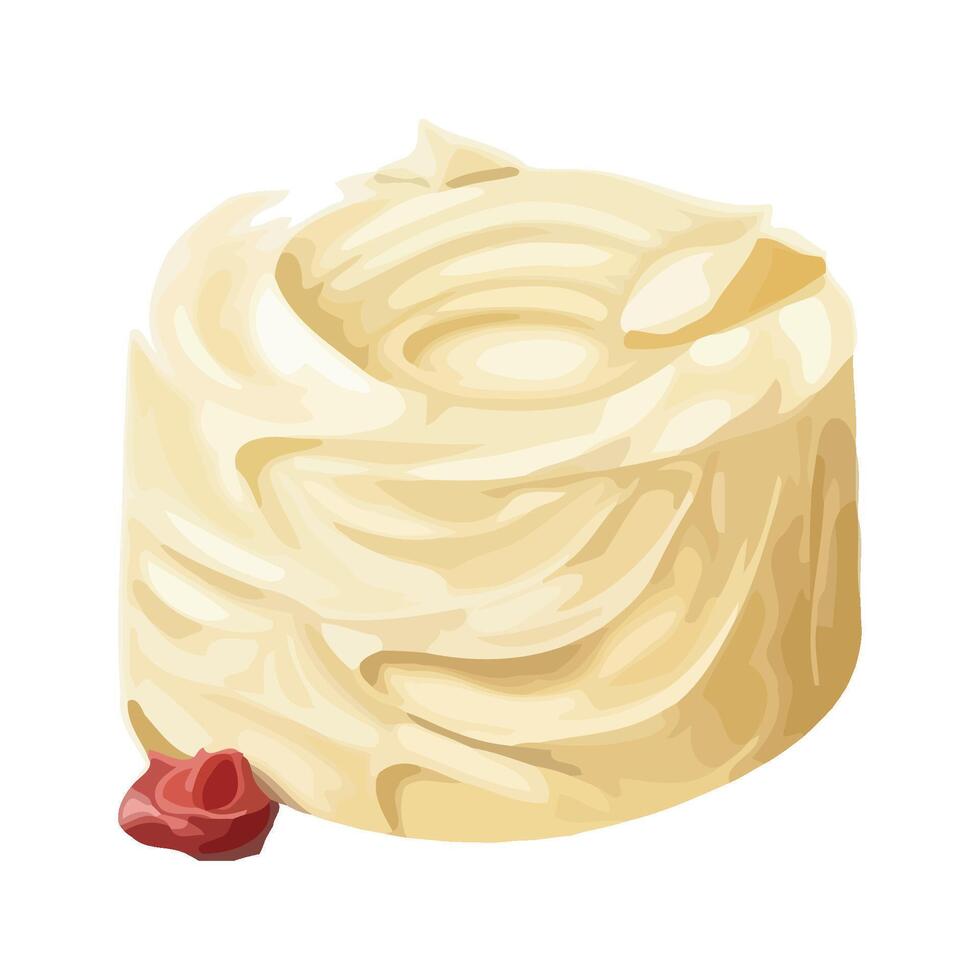 Gourmet whipped cream icon isolated design vector