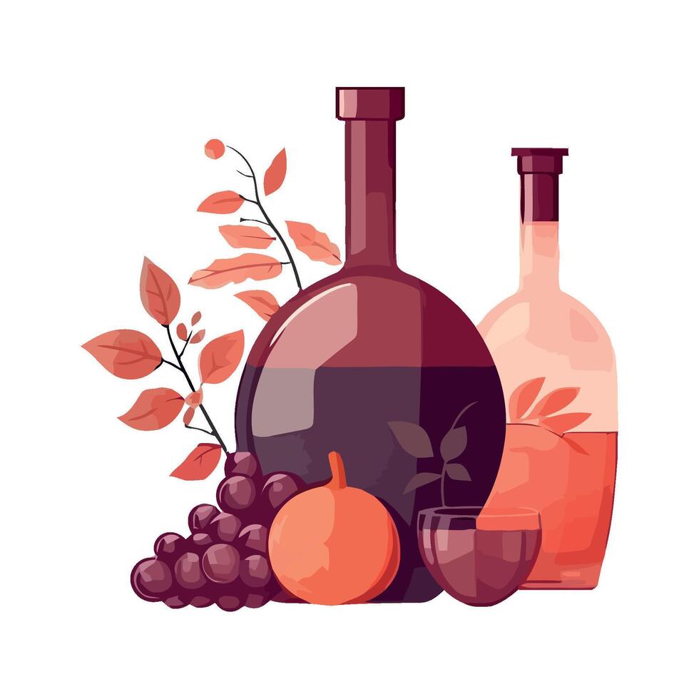 Fresh autumn grapes, ripe and ready for wine icon isolated vector