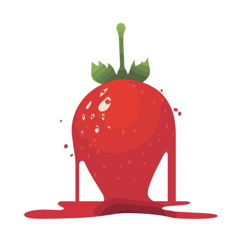 Fresh strawberry berry fruit ripe and sweet icon vector