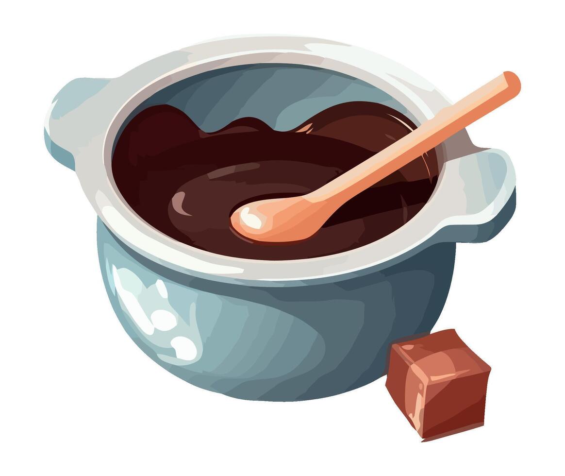 Gourmet meal in bowl with spoon icon. illustration vector