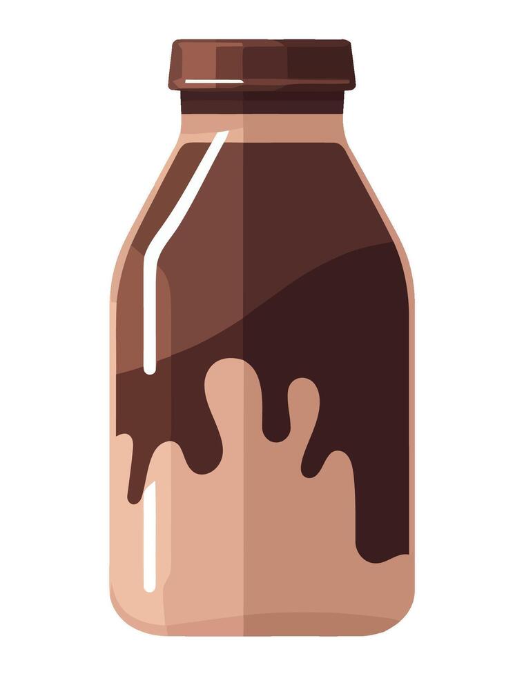Organic chocolate jar icon, illustration design isolated vector