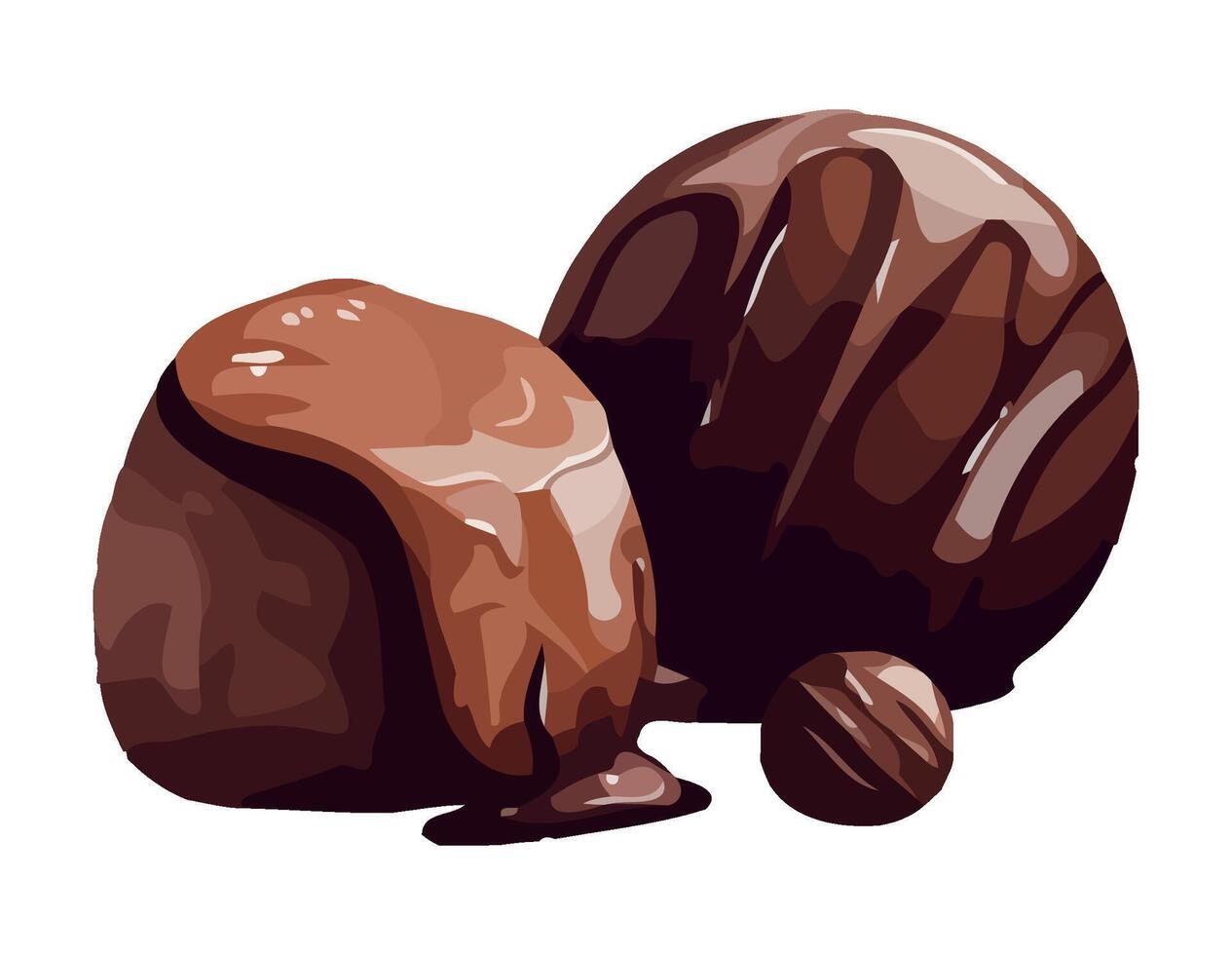 Gourmet chocolate dessert, a sweet nature gift icon isolated vector