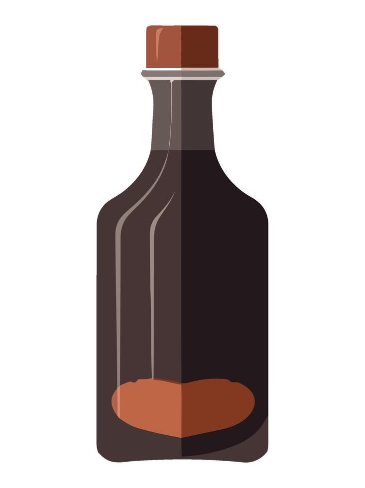 bottle with sauce of chocolate icon isolated vector