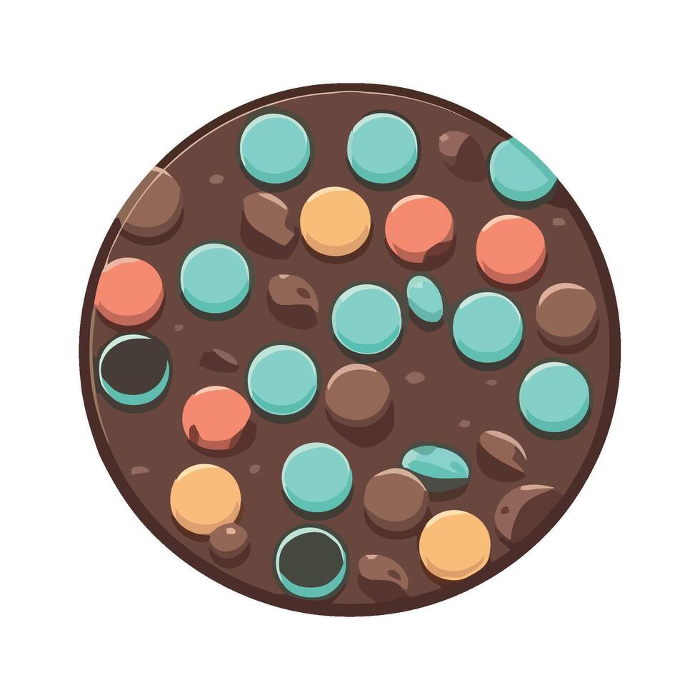 Sweet food icon chocolate, candy, cookie, donut. illustration vector