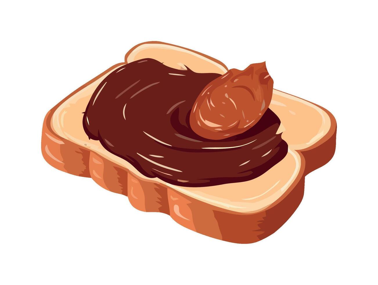 Freshly baked chocolate bread icon isolated vector