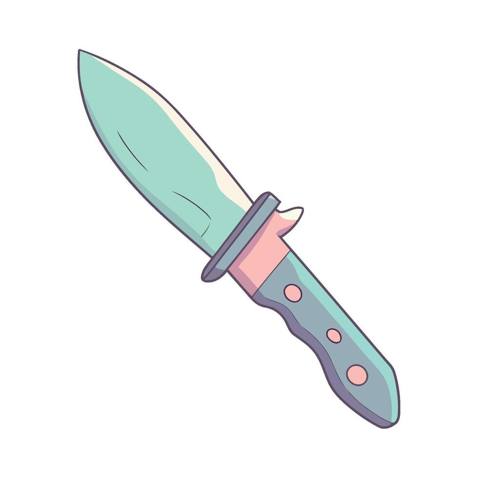 Sharp steel blade, at the edge of danger icon isolated vector