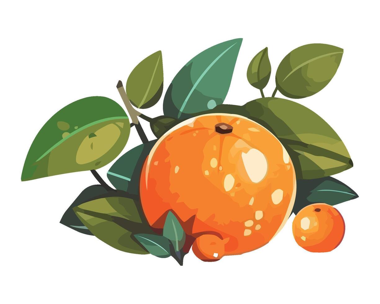 Fresh citrus fruit, ripe and juicy, healthy eating icon isolated vector