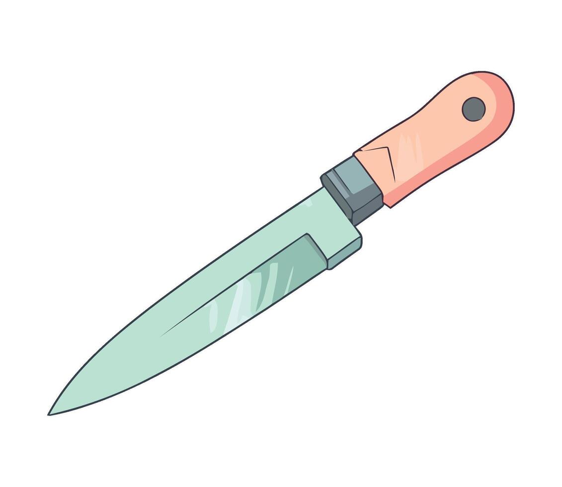 Sharp steel blade, handle in hand Danger icon isolated vector
