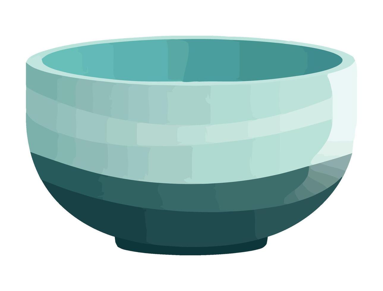 Blue pottery bowl on white background icon isolated vector