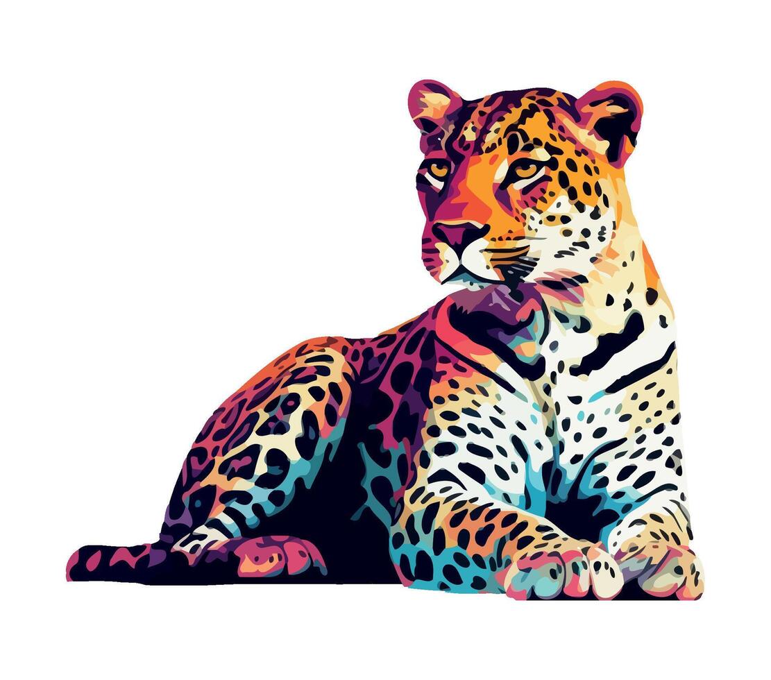 Spotted cheetah, majestic hunter of the savannah icon isolated vector
