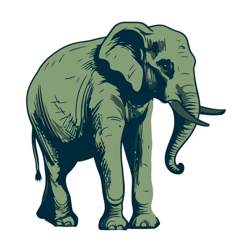 Elephant africa wildlife animal icon isolated vector