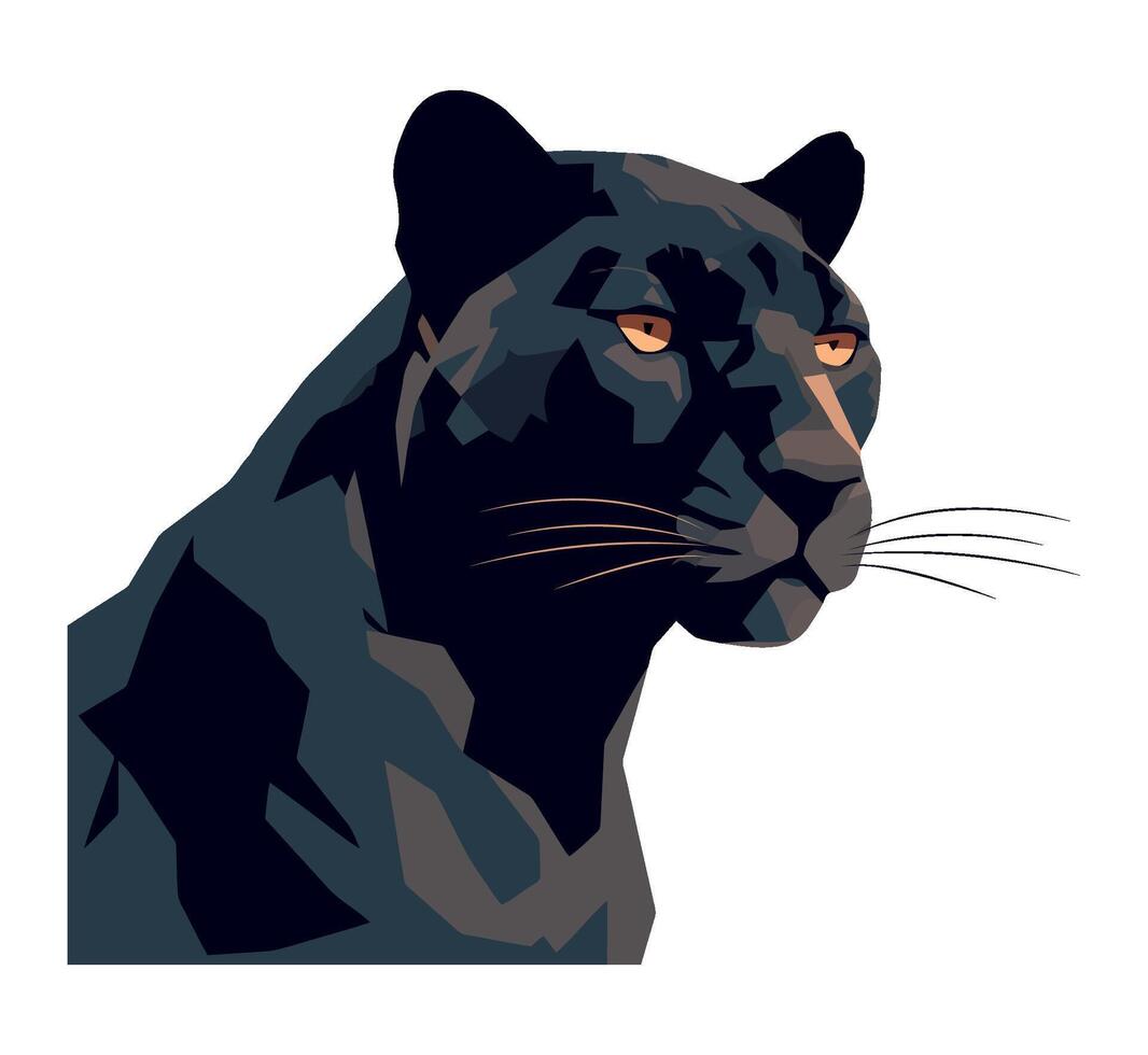 Panther feline animal icon isolated illustration vector