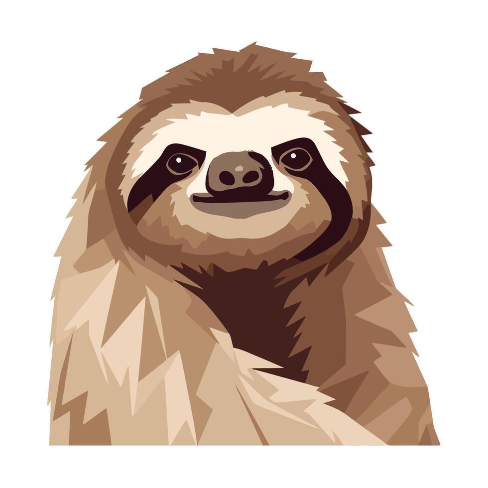 sloth exotic animal icon isolated illustration vector