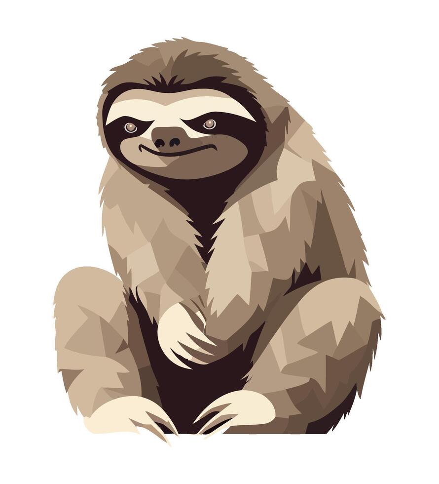sloth animal wildlife icon isolated illustration vector