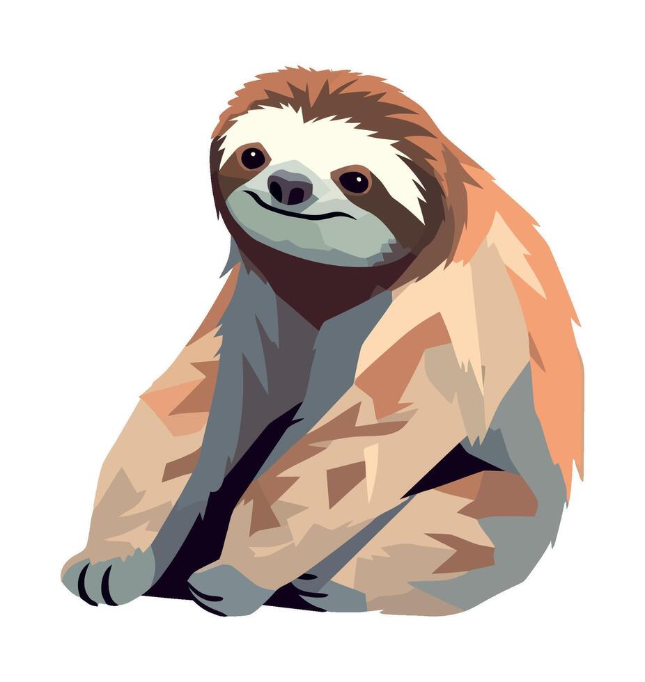 sloth cute animal icon isolated illustration vector