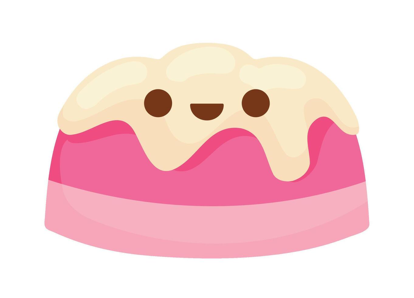jelly kawaii food icon isolated vector