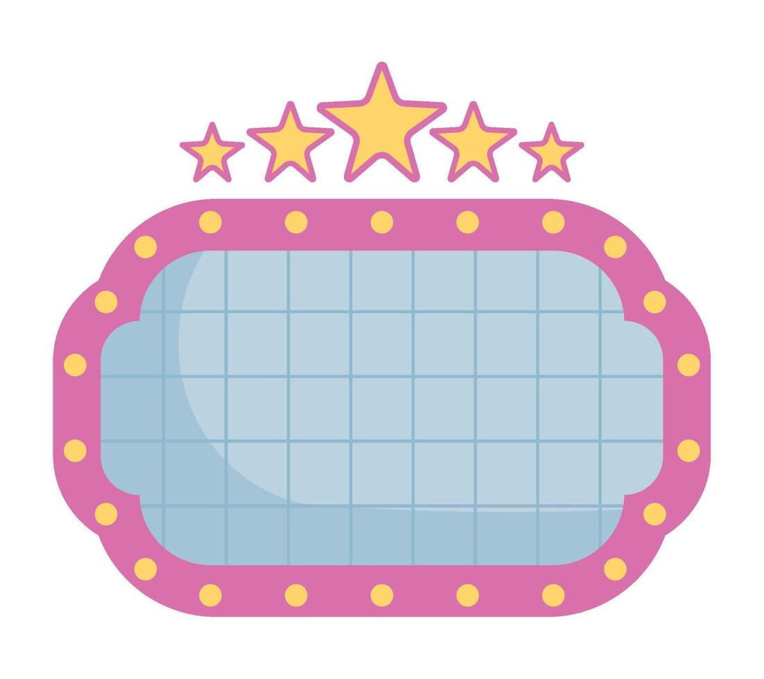 theater billboard with stars icon isolated vector