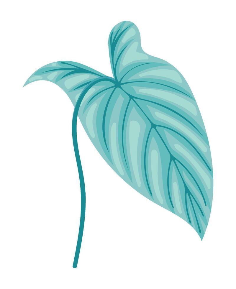 exotic leaf plant isolated design vector