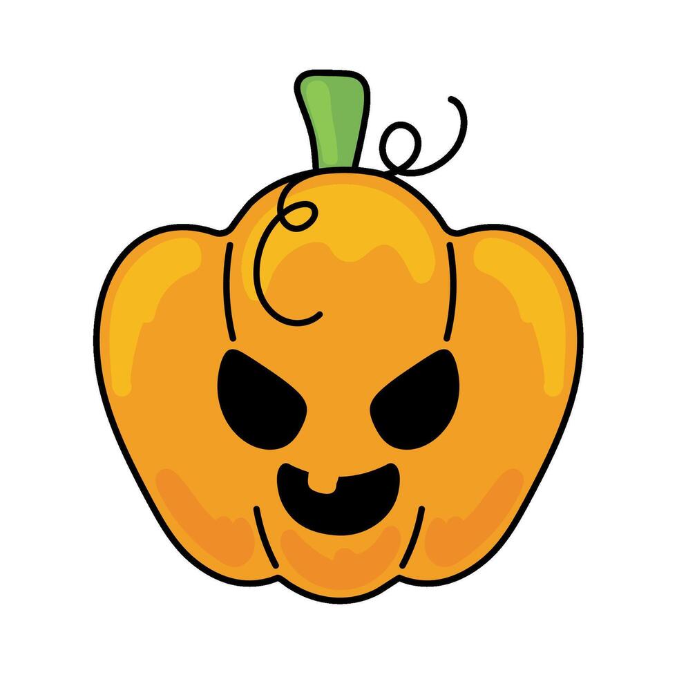halloween pumpkin spooky illustration isolated vector