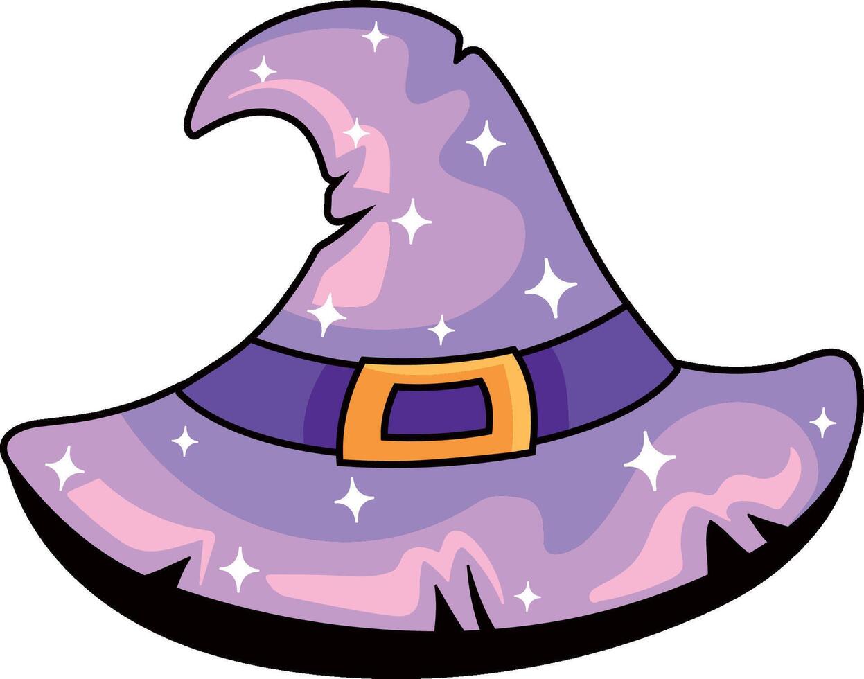 halloween witch hat wear isolated illustration vector