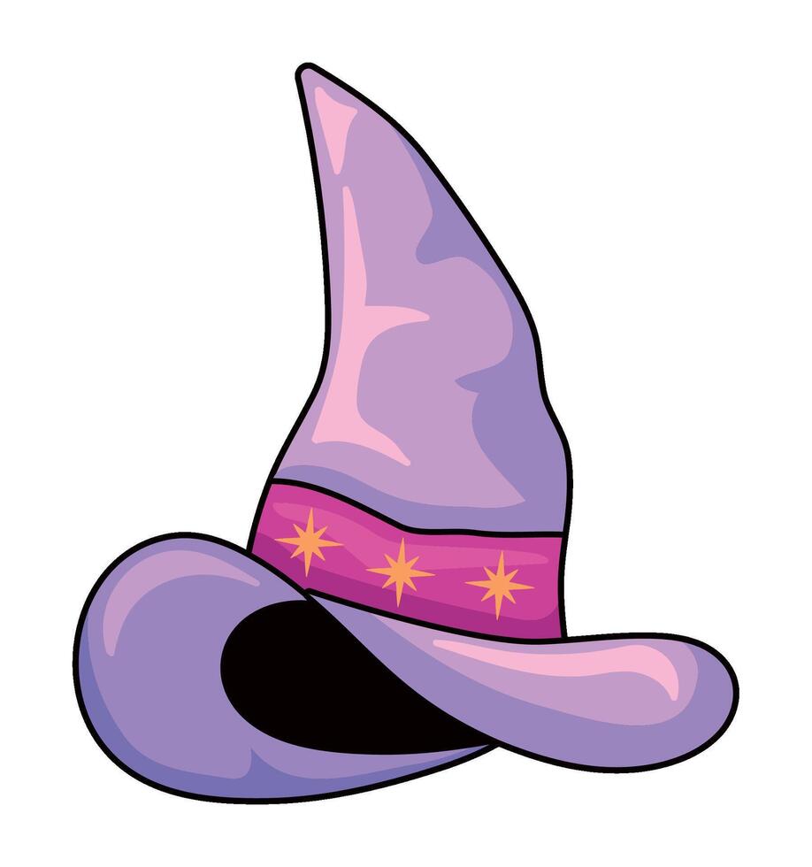 halloween witch hat design isolated illustration vector