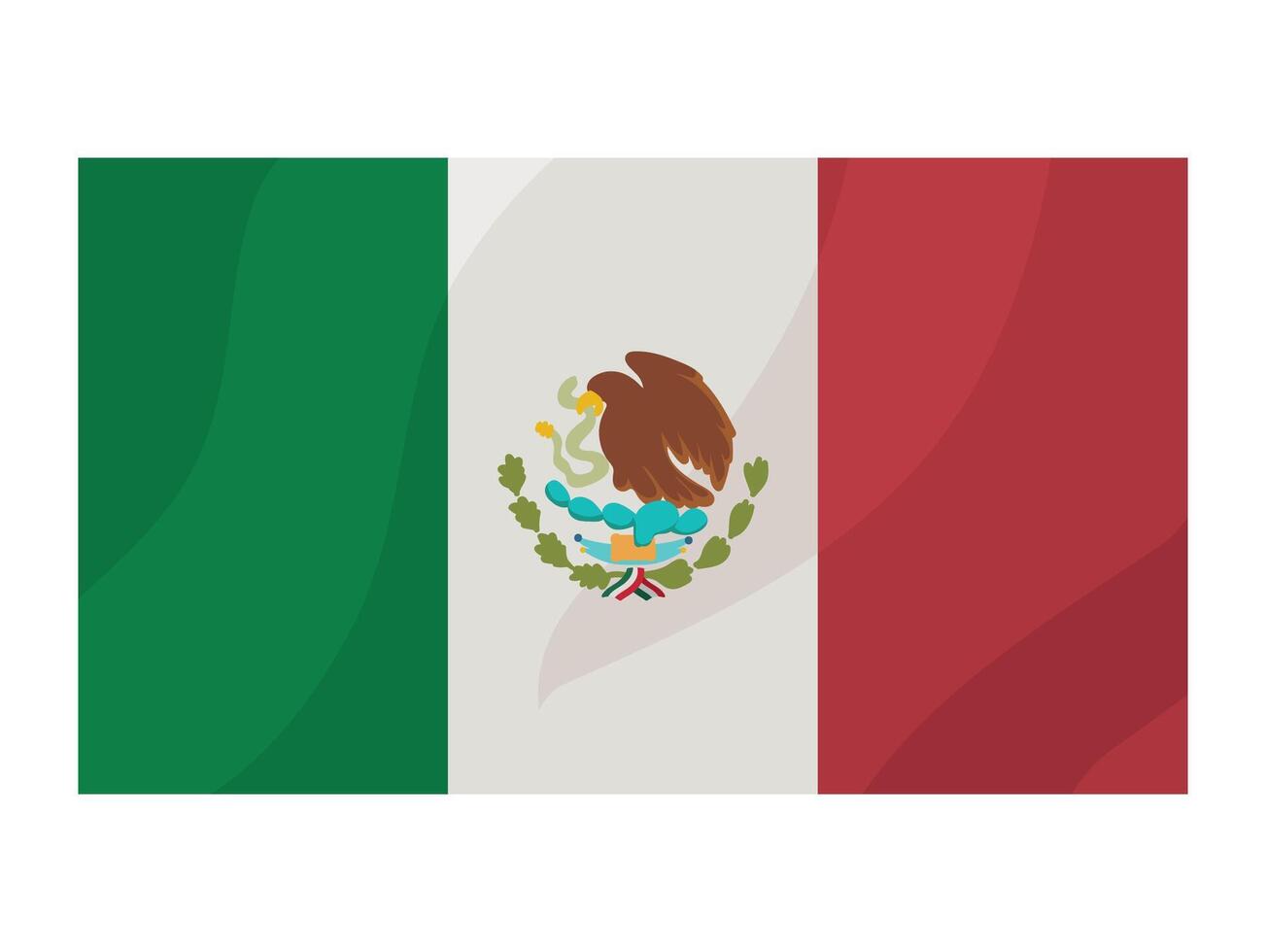 mexican flag illustration isolated design vector