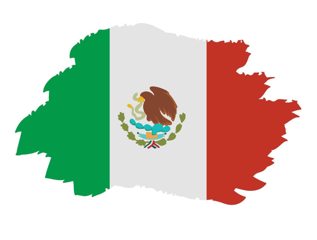 mexican flag symbol illustration isolated vector