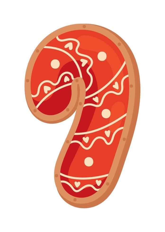 christmas cookie cane illustration isolated vector