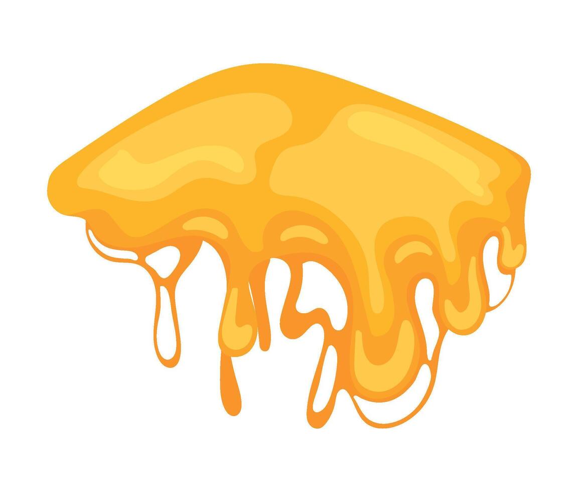 cheese sliced melted food illustration vector