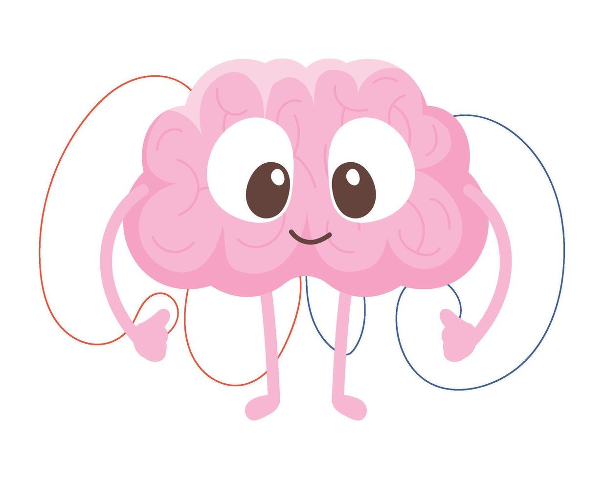 tourette syndrome brain illustration isolated vector