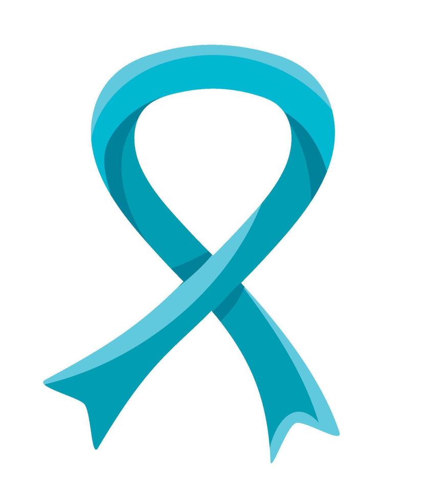 tourette syndrome blue ribbon illustration vector