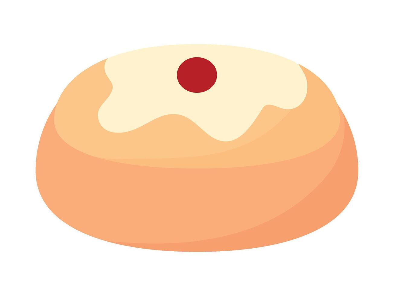 hanukkah sufganiyot dessert illustration isolated vector