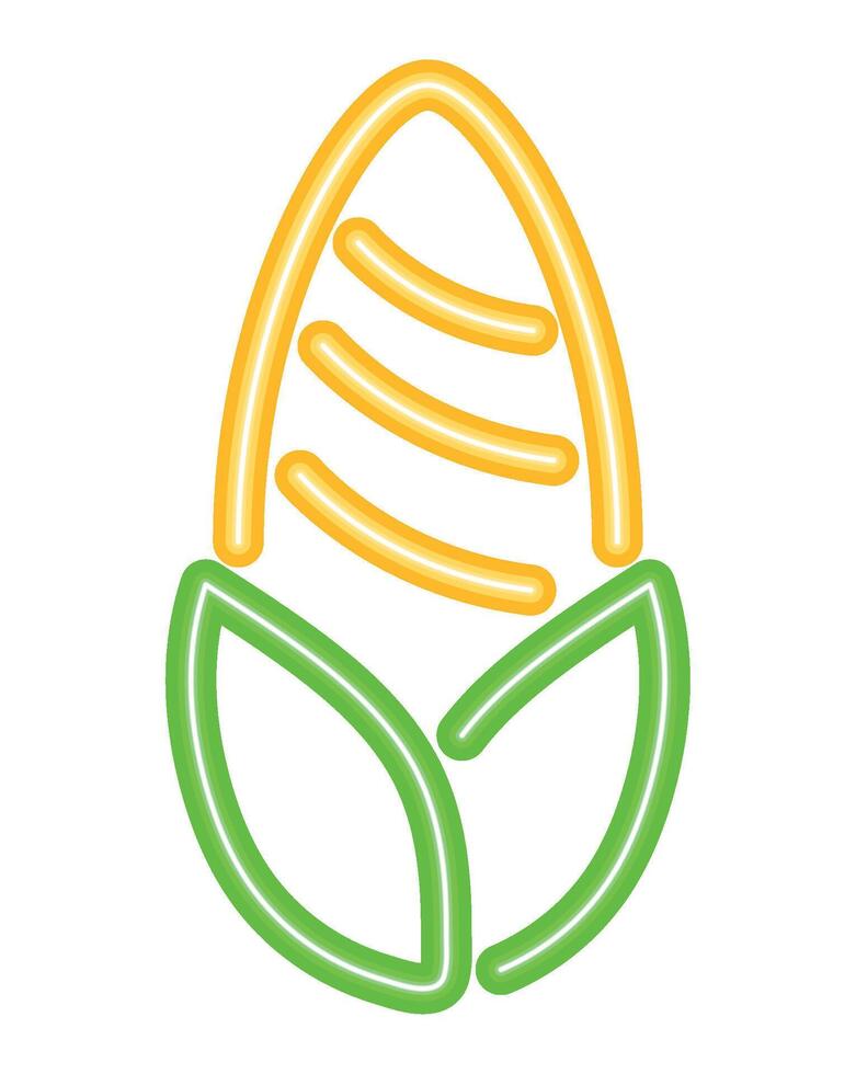neon corn design illustration isolated vector