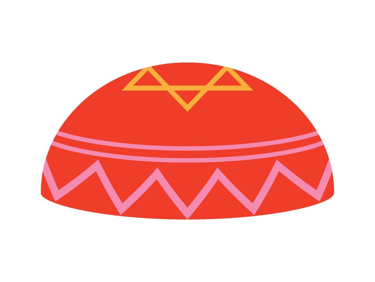 jewish kippah design illustration isolated vector