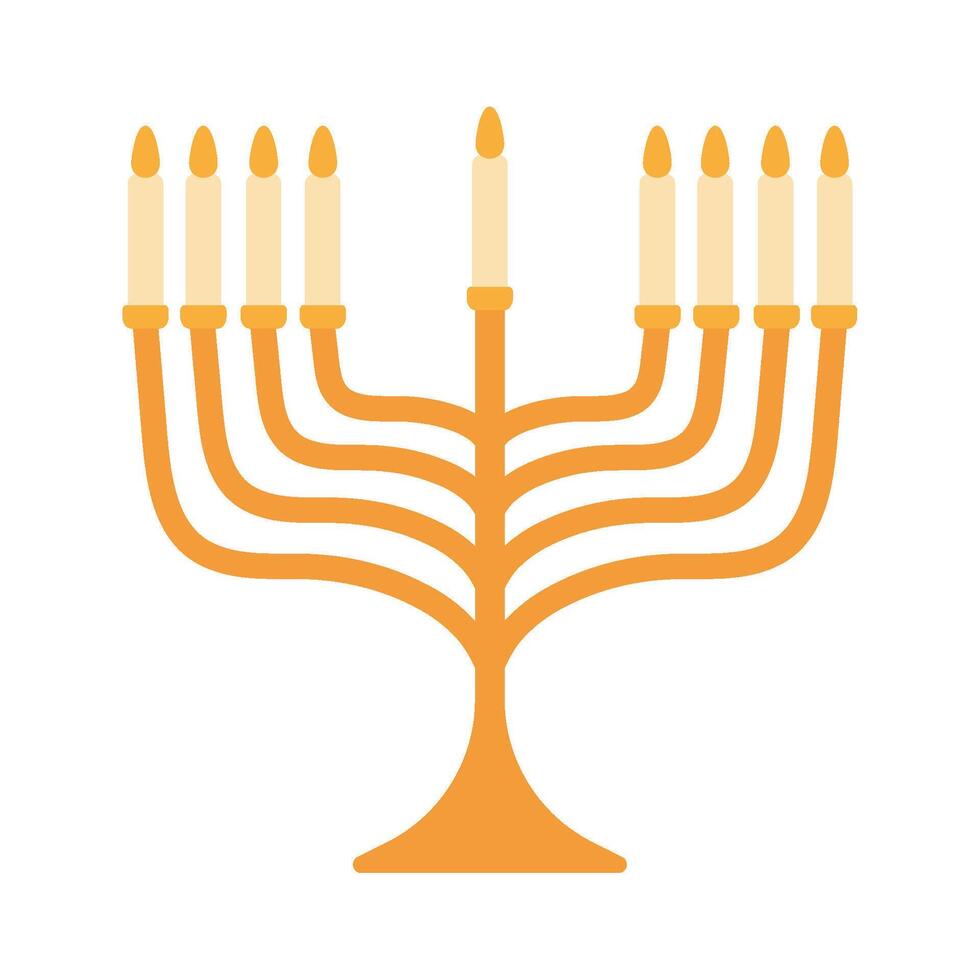jewish menorah candles illustration isolated vector