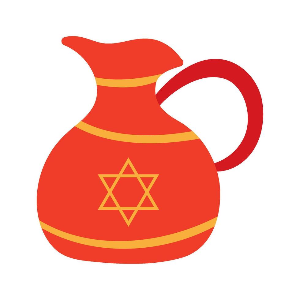 jewish pitcher with star illustration vector