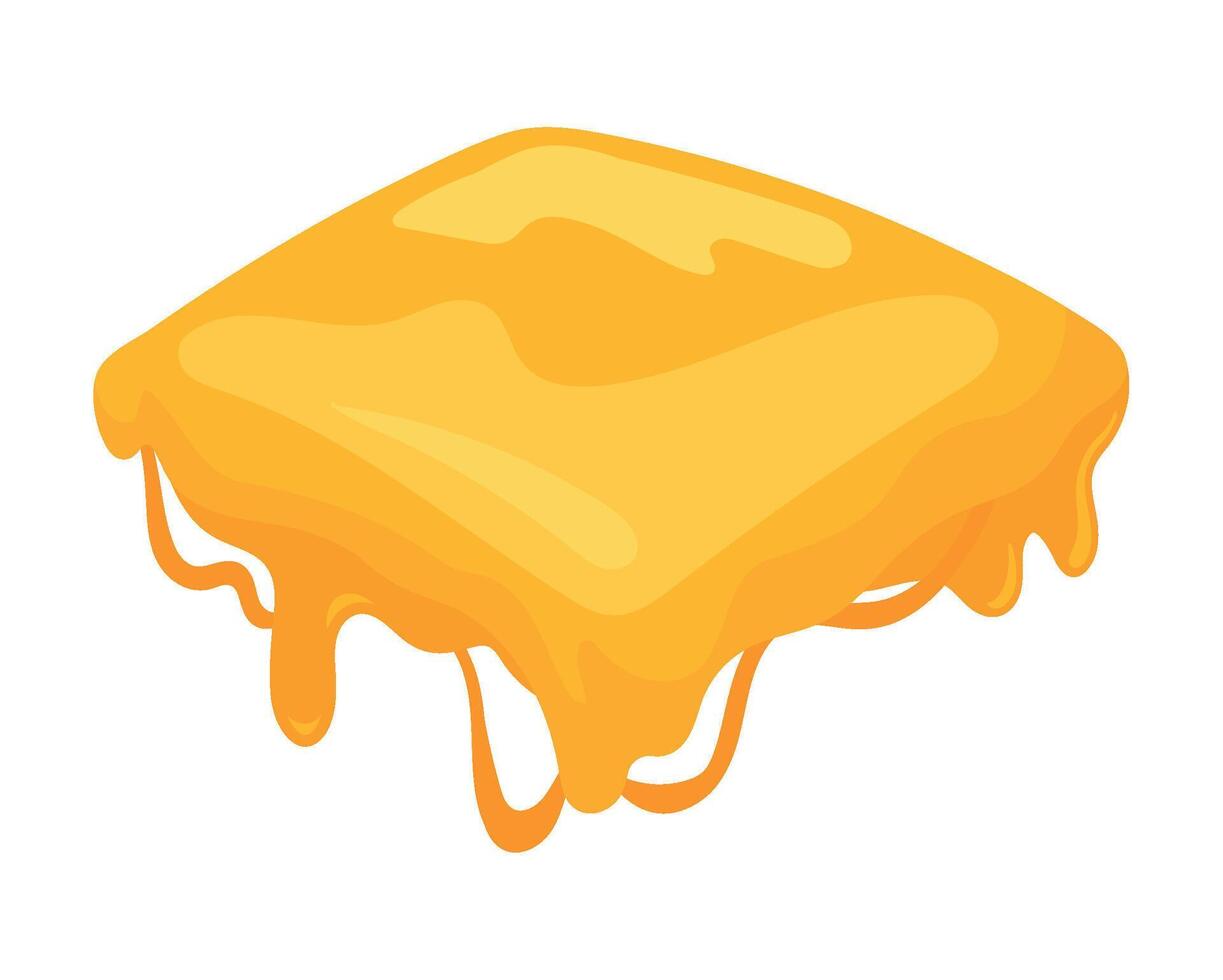 cheese sliced melted ingredient illustration vector