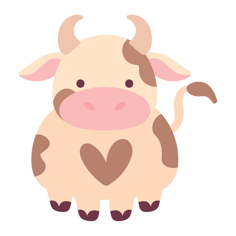 idul adha cow illustration isoalted vector