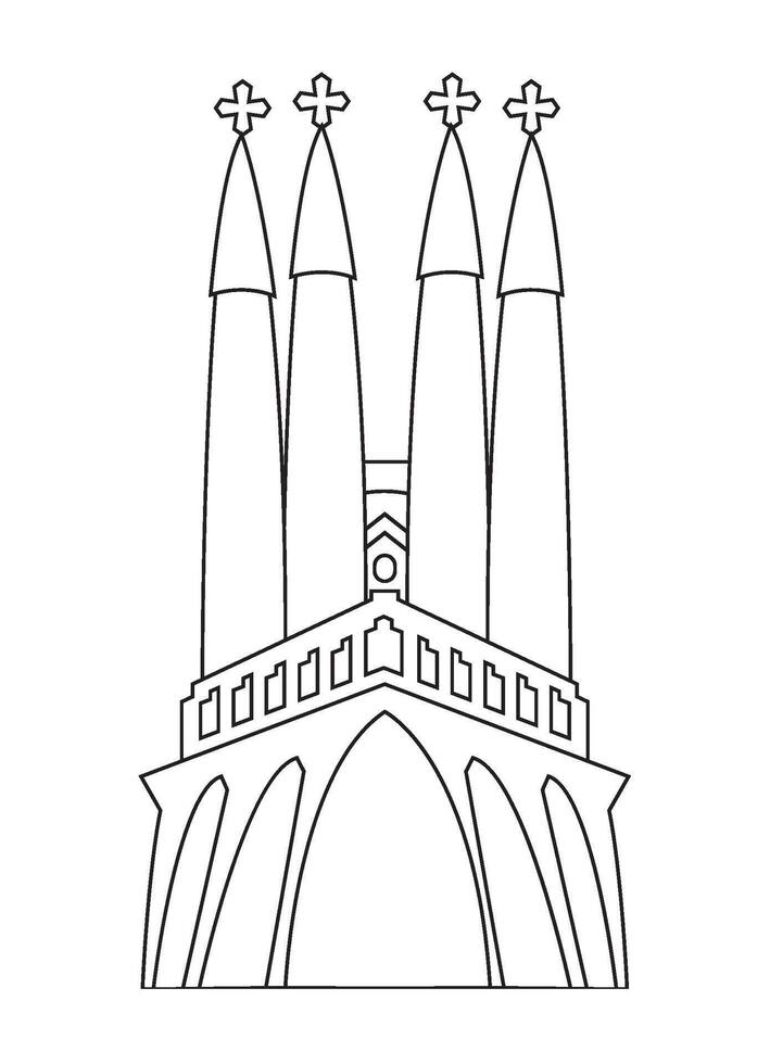 basilica of the holy family design illustration vector