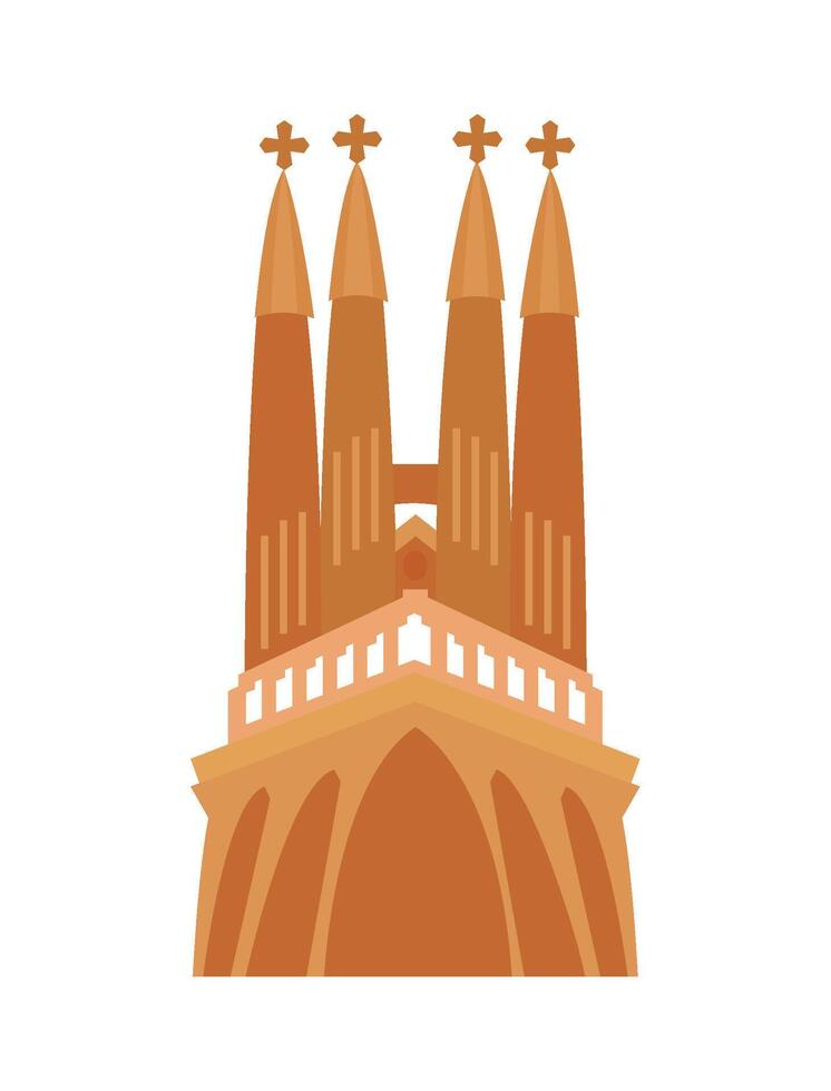 basilica of the holy family monument illustration vector