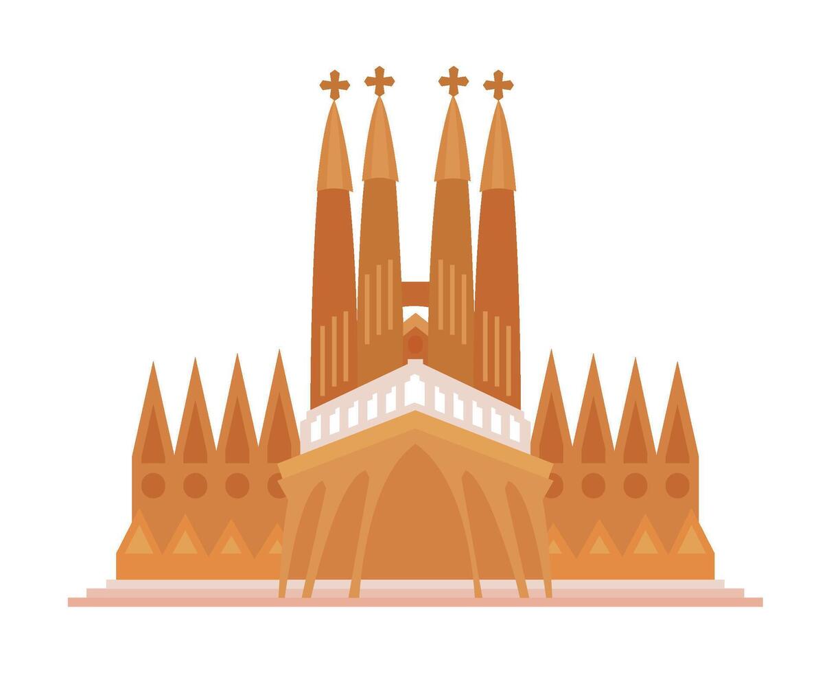 basilica of the holy family architecture illustration vector