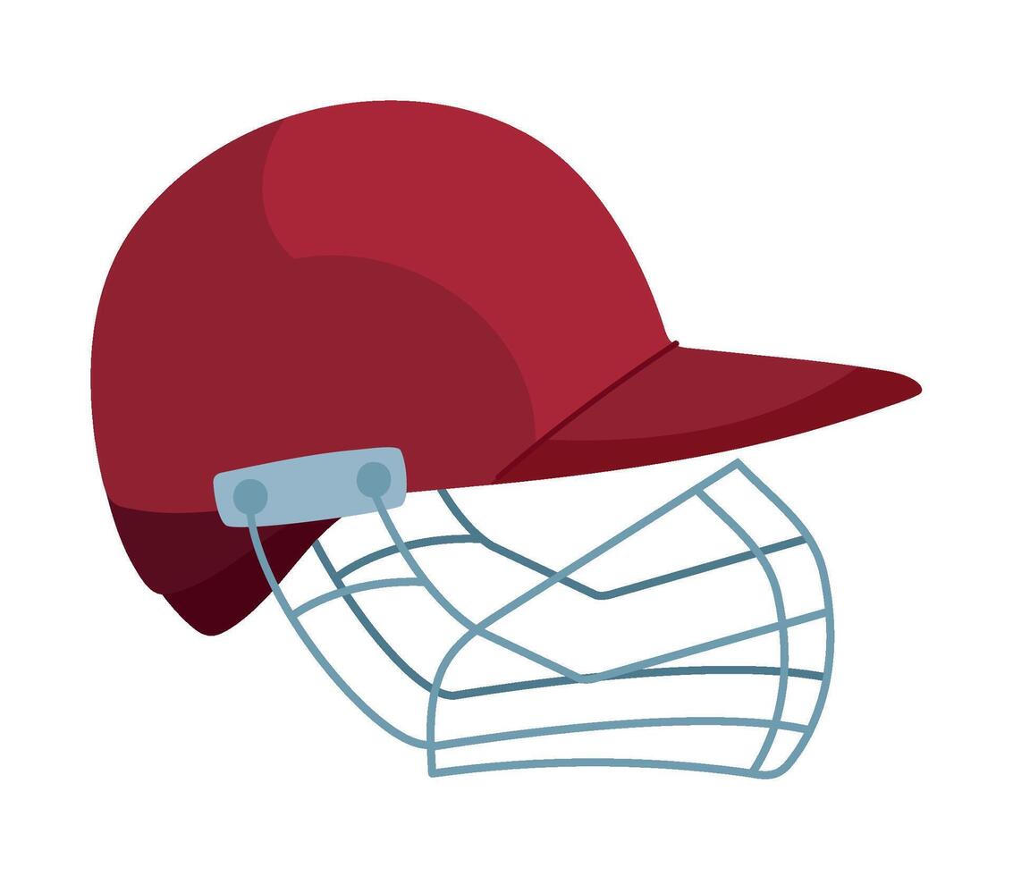cricket helmet equipment illustration isolated vector