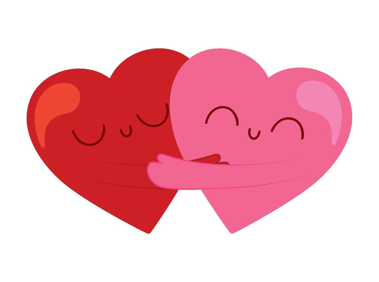 hug day love hearts illustration isolated vector