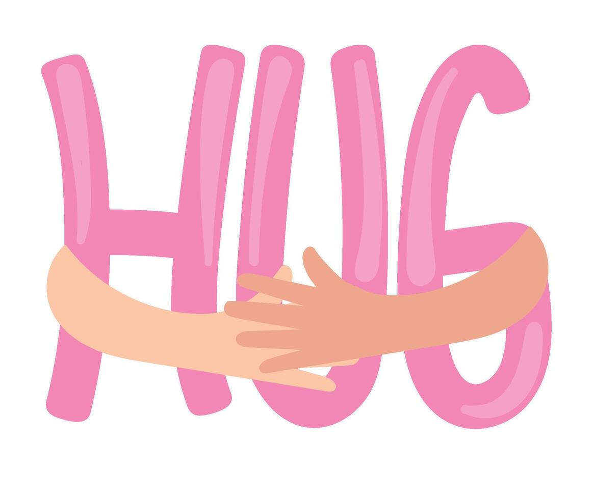 hug day affection illustration isolated vector