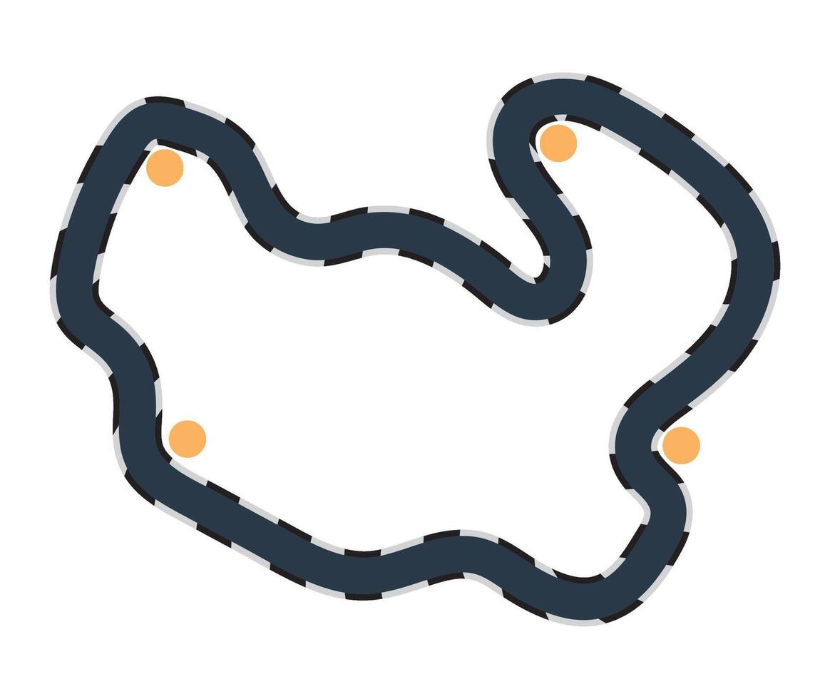 rally racing track illustration isolated vector