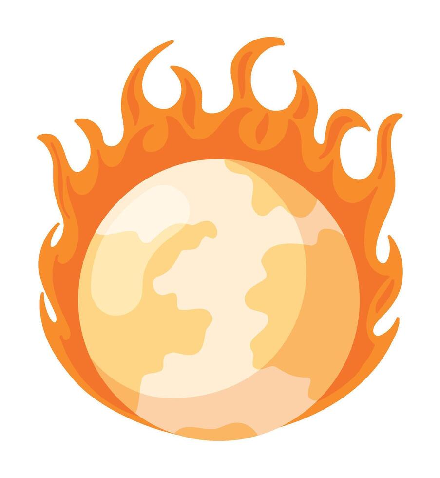global warming hot illustration isolated vector